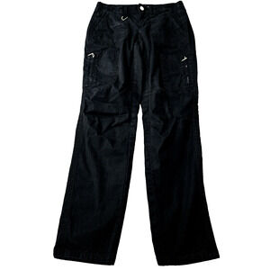 The Slim Crop Womens Crop Pants Black Size 0 Cotton Blend Stretch Button Zip